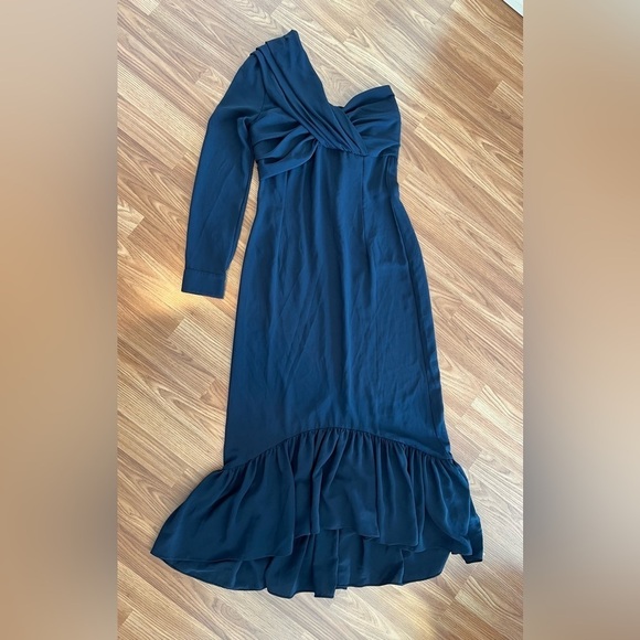 ROKH One Shoulder Midi Sheath Dress - Picture 4 of 16